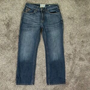 Ariat M2 Traditional Relaxed Boot Cut Jeans Mens 32x30 Blue Denim Durable Casual